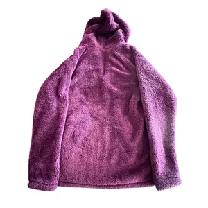 PINK - Victoria's Secret PINK Maroon Fuzzy Sherpa Pullover size M thumbnail 5
