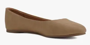 Soda Nubuck Nude Kreme Comfy Ballet Flats thumbnail 1