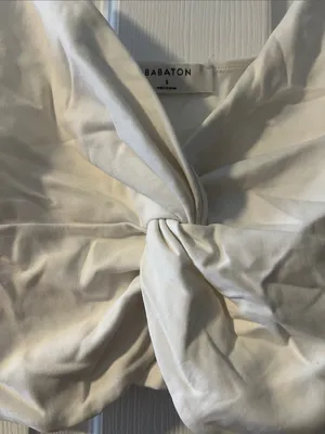 Babaton White Twist-Front Bandeau Camisole thumbnail 2