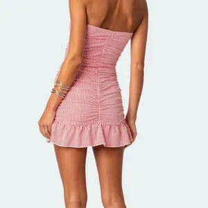 Edikted Gaia Gathered Mini Dress thumbnail 2