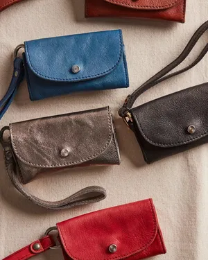 NWT Free People Leather Bag Lanyard in Metallic thumbnail 1
