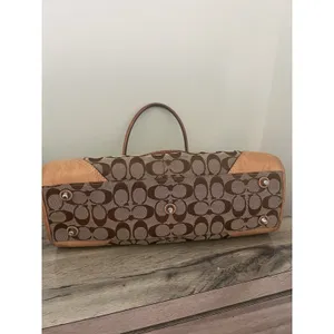 Coach Hampton Satchel Women Medium Brown Monogram Canvas Y2K Preppy 8K07 thumbnail 9