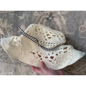 Melrose & Market Straw Hat Natural One Size NWT thumbnail 3