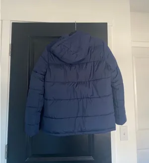 Amazon Blue navy puffer jacket thumbnail 6