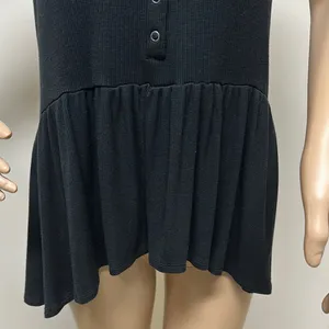 NWOT American Eagle Soft & Sexy Ribbed Black Sleeveless Peplum Top size S thumbnail 5