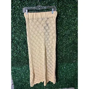 Free People Butter Yellow High Rise Crochet Cover Up Skirt Sz Small NWT thumbnail 2