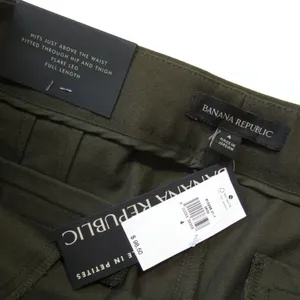 NWT Banana Republic Sloan Flare in Green High Rise Bi-Stretch Pants 4 x 34 thumbnail 5