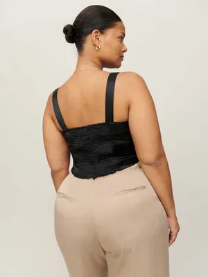 Reformation black Sorrento Silk Top thumbnail 4