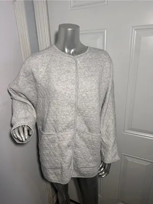 Marine Layer Corbet Quilted Liner Jacket Gray Heather Medium M NWT Collarless thumbnail 8