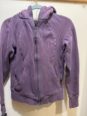 Lululemon Purple Hooded Zip-Up Sweatshirt thumbnail 1