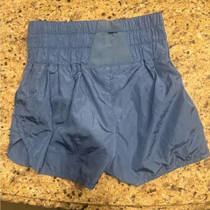 Free People Movement Shorts Blue The Way Home High Rise Size medium women's thumbnail 2