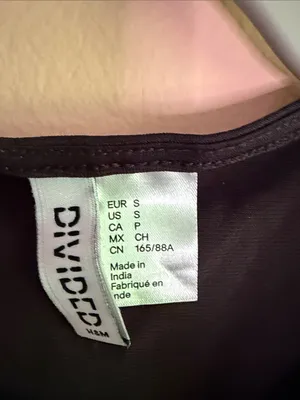 H&M Black Sleeveless Ruched Tank thumbnail 2