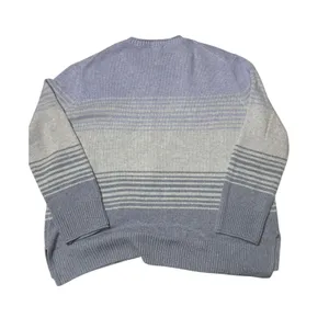 Ella Moss Blue Striped Sweater L Coastal Grandma Nautical Preppy thumbnail 7