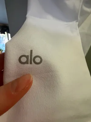 Alo Yoga High-Waisted White Airbrush Leggings. 7/8 length thumbnail 9
