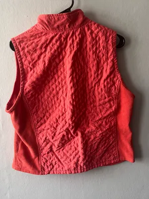 Columbia Orange Quilted Full Zip Vest Size Large thumbnail 5