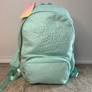 Stoney Clover Lane x Target NWT Mint Green Terry Backpack Full Size Beach Pool thumbnail 1