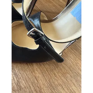 Nine West Womens Black‎ Metallic Pewter d'Orsay Pointed Toe Stiletto 3" Pumps Size 6 Chic thumbnail 5