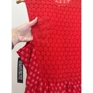 New York & Company Red Boho Collared Tank Dress SzXL NWT thumbnail 5