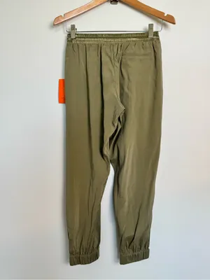 Ramy Brook Olive Satin Drawstring Joggers thumbnail 8