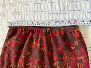 Vintage Sara B Studio Brown Floral Chiffon Midi Skirt Y2K Boho Ruffle Fairy Core thumbnail 8