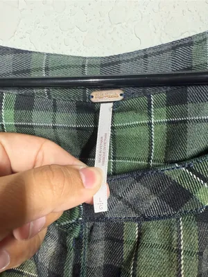 Free people Plaid Flannel Shirt Size Large thumbnail 4