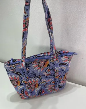 Vera Bradley Mural Garden Zip Tote Bag Purple Organizer Boho Fairycore 10'' thumbnail 1