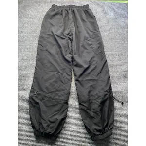 SheIn Black Parachute Cargo Pants Womens Relaxed Fit Elastic Waist Utility Small 24x28 thumbnail 7