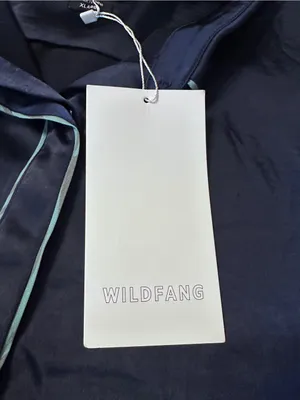 Wildfang The Empower Satin Midi Dress - Navy Satin with Mint Trim - NWT - Sz XL thumbnail 9