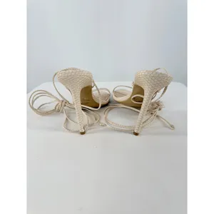 Steve Madden Premier Strappy Lace Up Heels in Cream Size 7.5 thumbnail 6