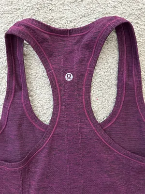 LULULEMON Swiftly Tech Racerback in Black Chilled Grape Sz. 8 thumbnail 6