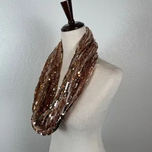 Express gold sequin infinity scarf, one‎ size thumbnail 3