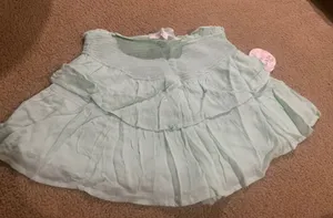 Sage Green ruffled skirt thumbnail 1