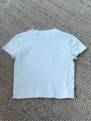 Madhappy Classics White Ribbed Baby Tee Size Medium thumbnail 2