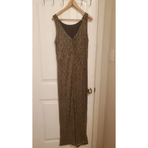 Calvin Klein Women's Faux-Wrap Metallic Dress Black/Gold 14 thumbnail 5