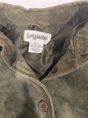 bagatelle Olive Green Suede Button-Front Jacket thumbnail 2