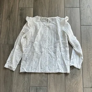 The Kooples White Eyelet Lace Blouse thumbnail 4