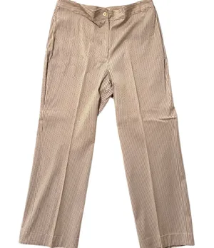 Chico’s Tan/Cream with Blue Pinstripe Dress Pants thumbnail 1
