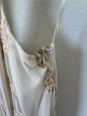 Free People Embroidered Holding On Convertible Maxi Dress in Cream thumbnail 6