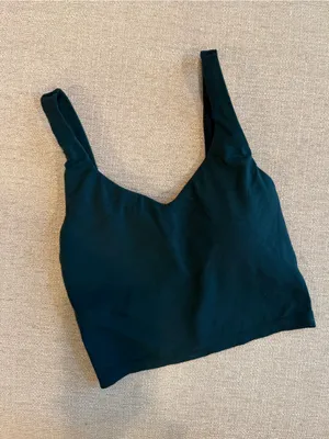 Aerie Real Me Tank XXS Dark Green Built in Bra Activewear thumbnail 1