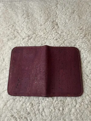 Handmade Fashiopurse Eggplant Purple Cork Passport Holder thumbnail 2