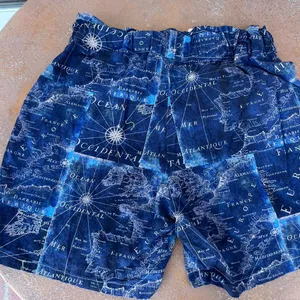 Retro Globe print handmade shorts / fit size s-m thumbnail 3