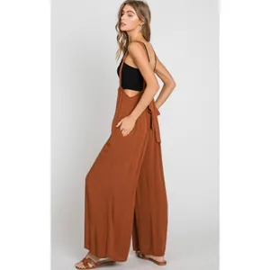 Zenana Tie Back Suspender Jumpsuit with Pockets Size L NWT thumbnail 2