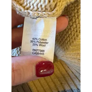 J. Crew Tan And Pink Wool Blend‎ Striped Turtleneck Pullover Sweater Size S thumbnail 8