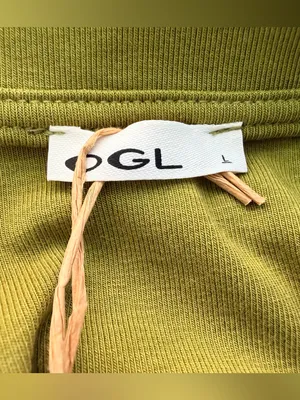 OGL Stand Collar V-Neck Short Sleeve Top Large NEW thumbnail 9