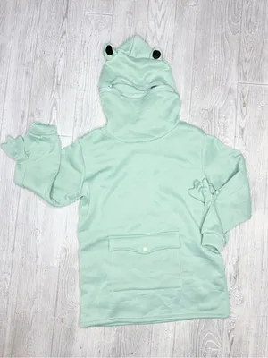 Frog pull over hooded hoodie sweatshirt sweater zip mask small thumbnail 1