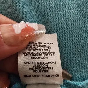 PINK Victoria's Secret Long Sleeve Sleep Shirt - Size Medium, Blue thumbnail 3