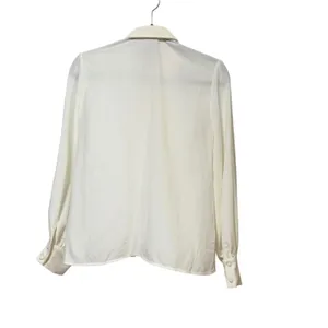 Novella White Silky Bubble Sleeve Blouse W-24839 Large NWT thumbnail 2