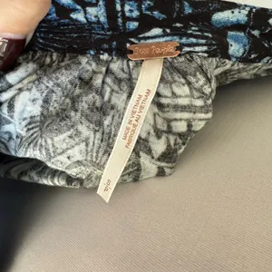 Free People Ocean Avenue One Shoulder Flowu Blue Patterned Top Small thumbnail 7