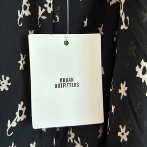 Kimchi Blue Urban Outfitters Black Floral Smocked High Low‎ Mini Dress Large NWT thumbnail 8