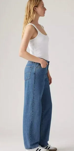 Levi's Premium Baggy Dad Women's 32x30 Jeans Hold My Purse Medium Wash thumbnail 3